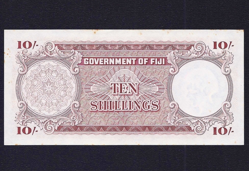 Fiji 10 Shillings 1964 P-52d EF