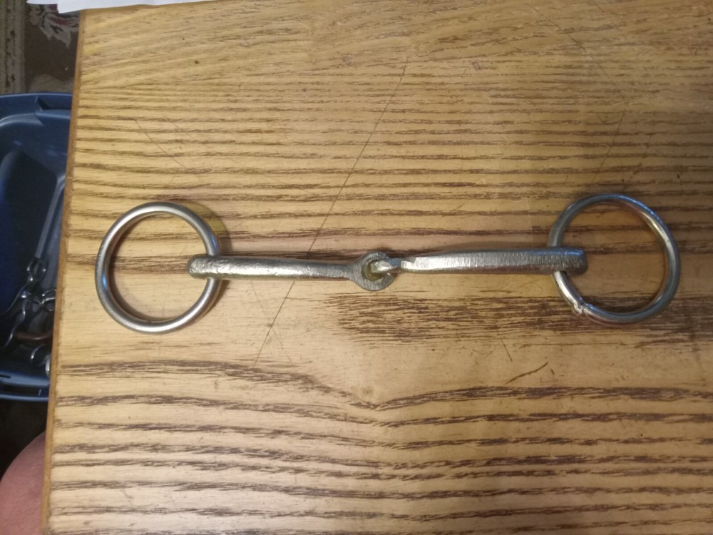 Used loose ring  snaffle bit 5 1/4 mouth handmade