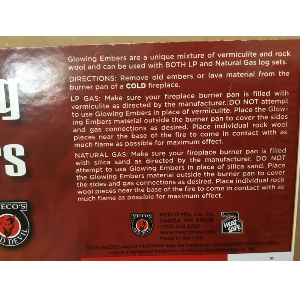 Meeco's Red Devil Glowing Embers for Gas Fireplace