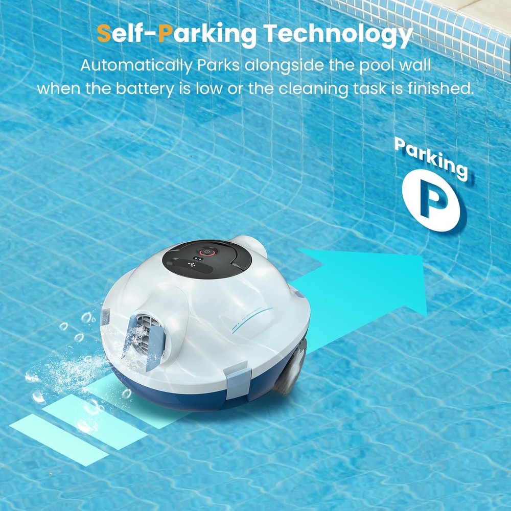Automatic Pool Robot for Above/Inground Pools - Covers up to 1100 Sq.Ft