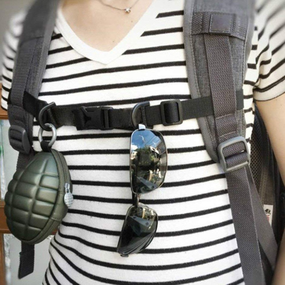 Adjustable Clips Backpack Straps Shoulder Fixing with Chest Belt