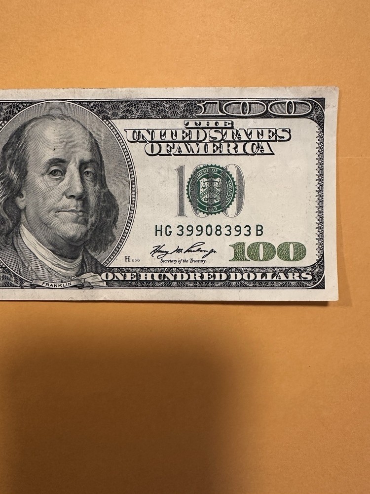 2006 - $100 Dollar Bill - Multiple Ink Bleed Through Errors (See Description)