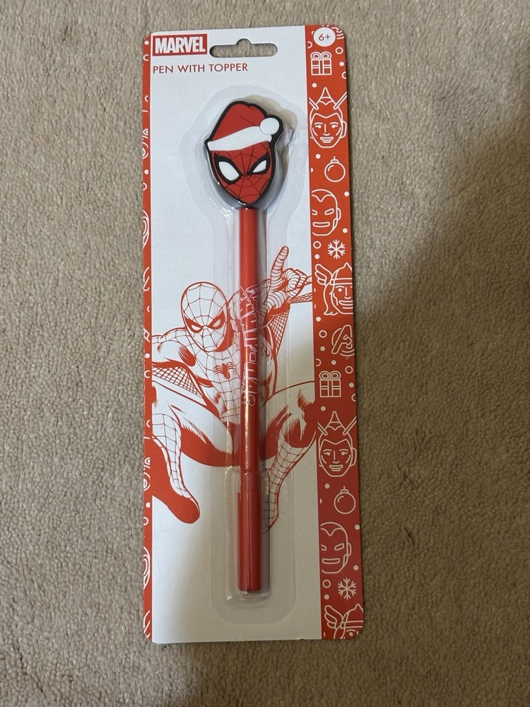 NEW, MARVEL SPIDER-MAN PEN WITH TOPPER