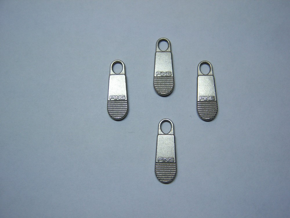 New Metal Ping Zipper Pull " Lot of 4 Pulls "