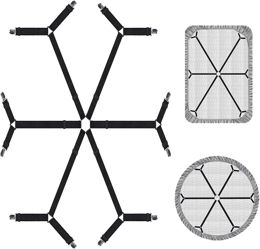 Sheet Fasteners, Adjustable Elastic Bed Sheet Holder Straps for Full,Queen,King