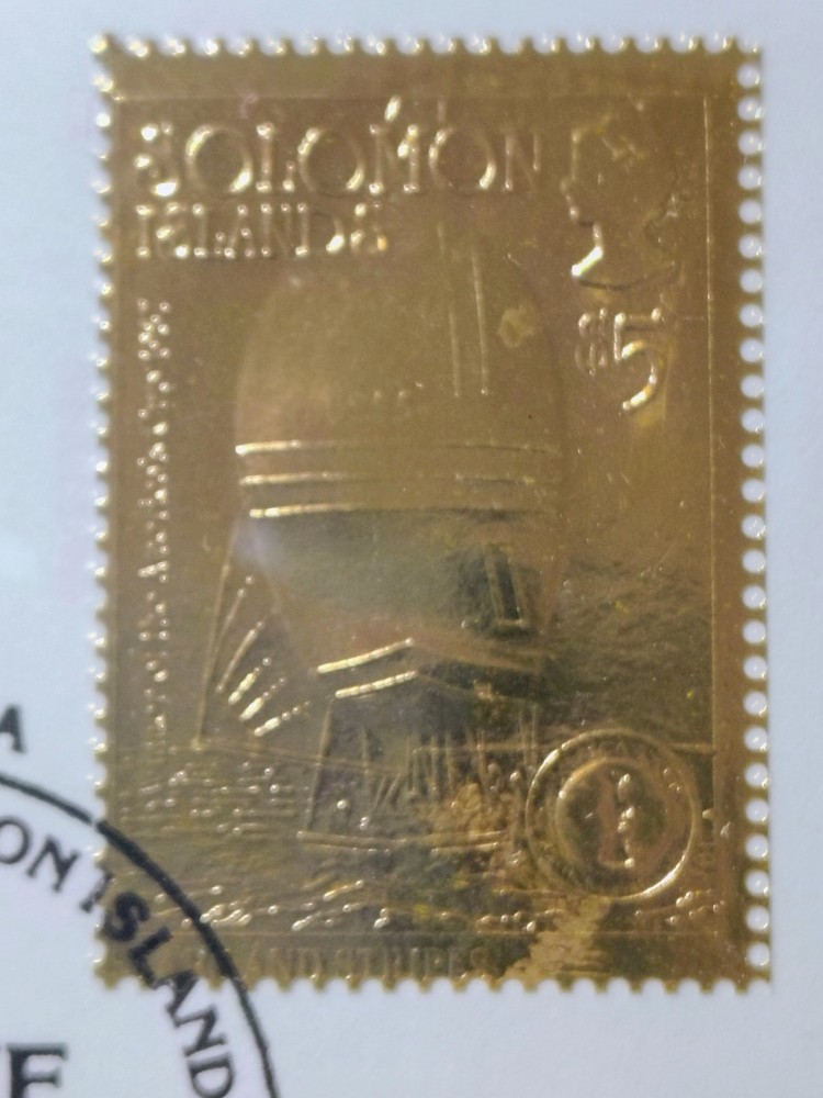 Solomon Islands Commemorative Gold Stamp envelope