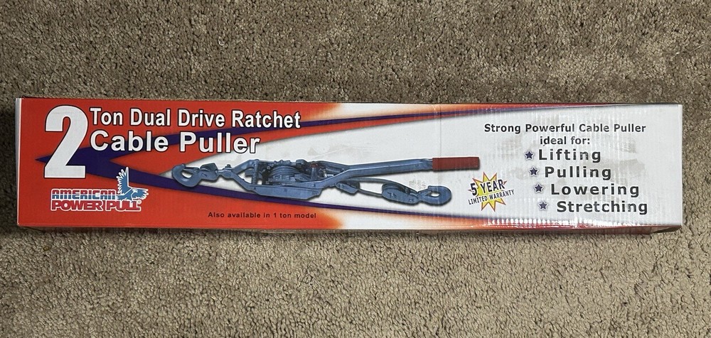 American Power Pull 2 Ton Dual Drive Ratchet Cable Puller Model 18600