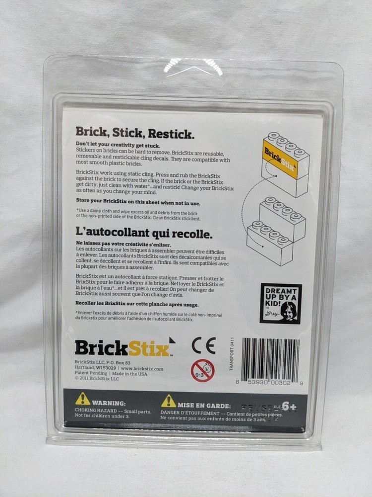 Brick Stix Plastic Building Transport Theme Stickers