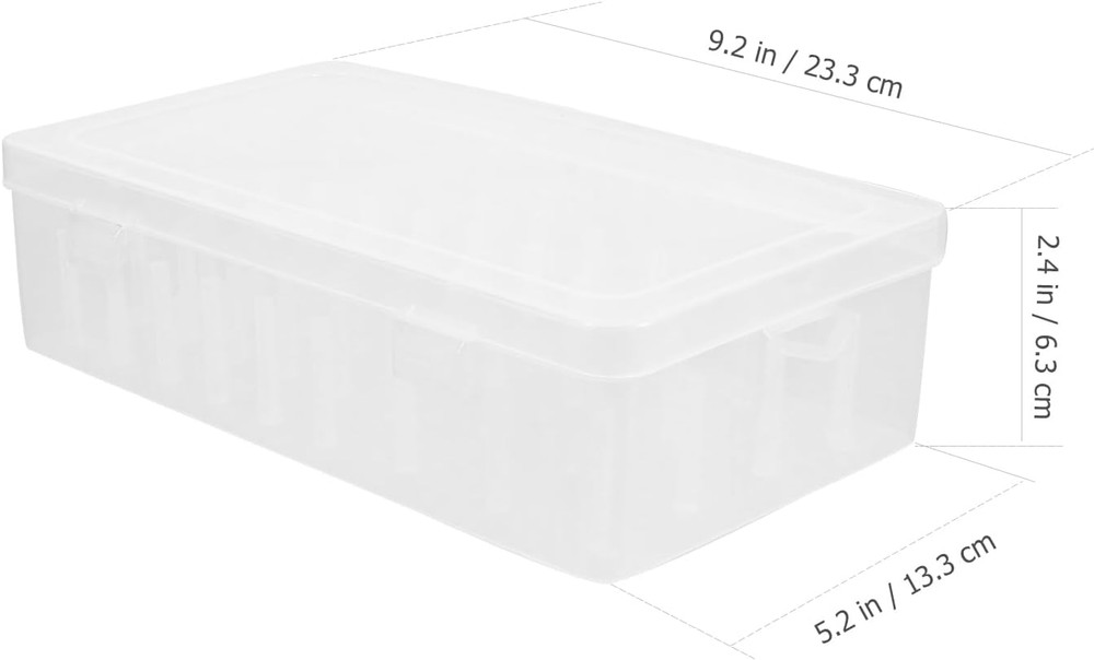 Modern Storage Box, 42 Slots Thread Spools Holder, Clear Plastic Embroidery Thre