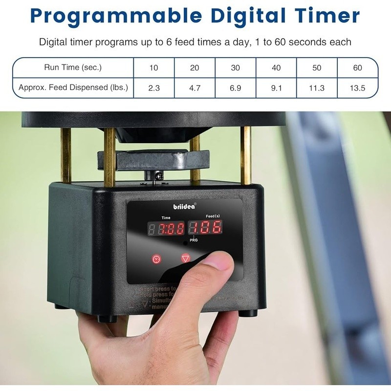 Programmable Digital Deer Feeder Timer Automatic Durable Waterproof Feeding New