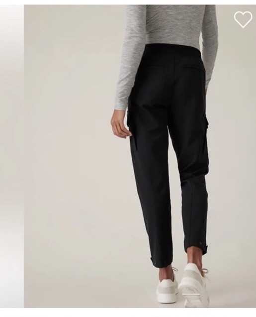 Athleta Endless High Rise Cargo Pant size 10 TALL Black