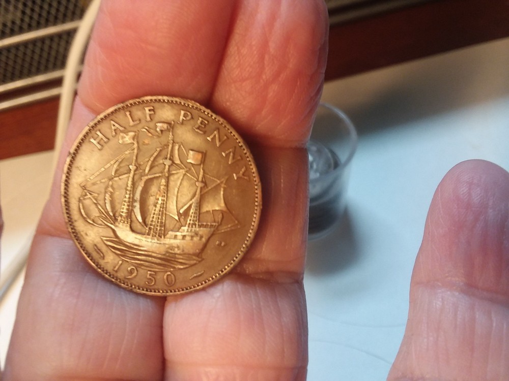 Britain - 1950 Half Penny - George VI - 082125