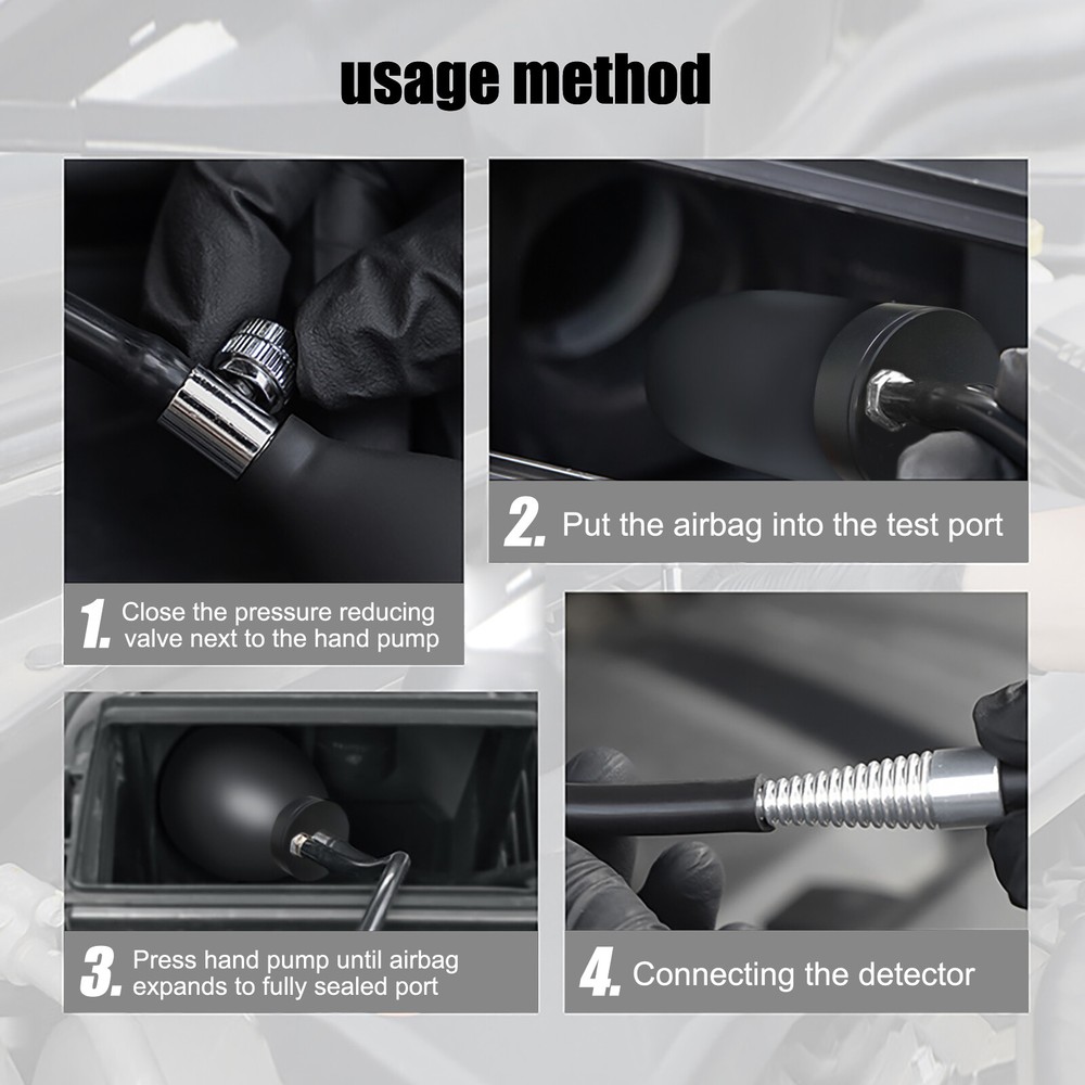 Intake Inflatable Bladder Adapter fit EVAP Smoke Leak Detector Machine Universal