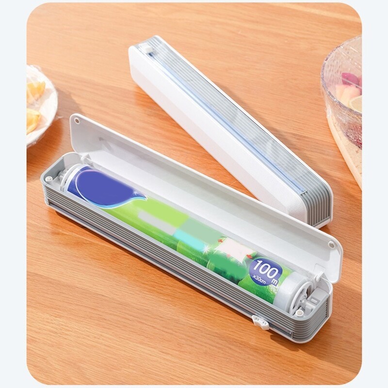 Plastic Cling Wrap Refillable Plastic Wrap Dispenser with Slider Cutter Craft