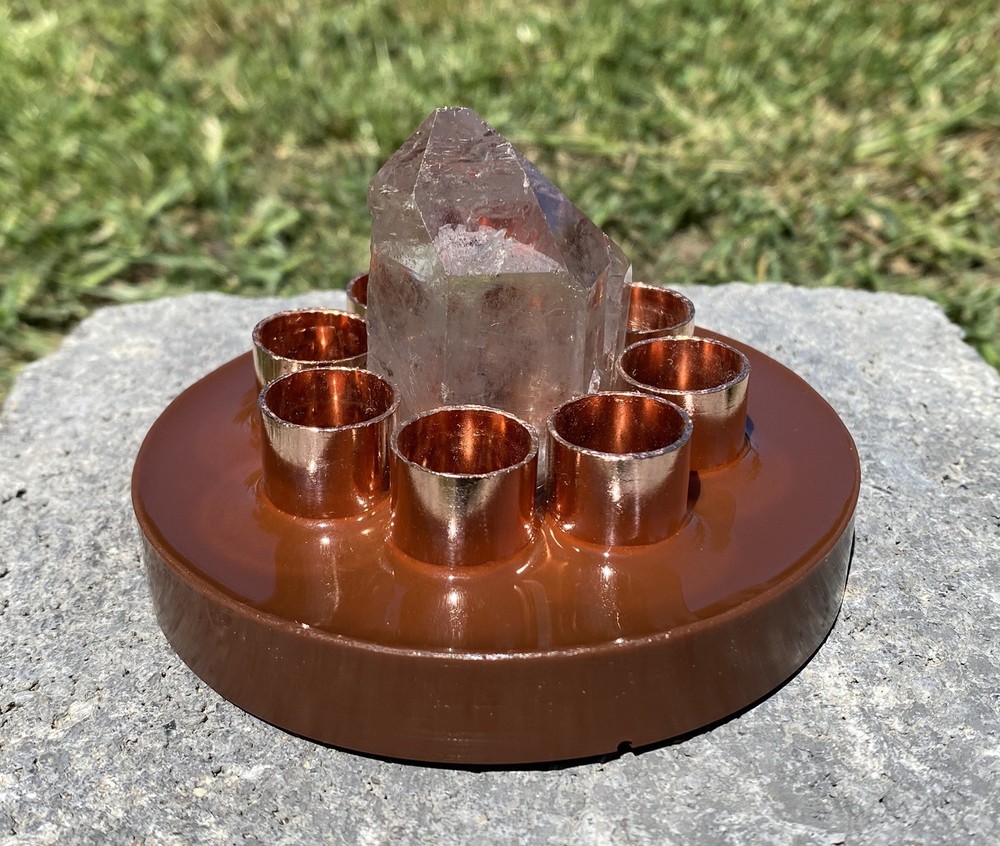 Orgone Cloudbuster with large Quartz Crystal & Copper Pipe