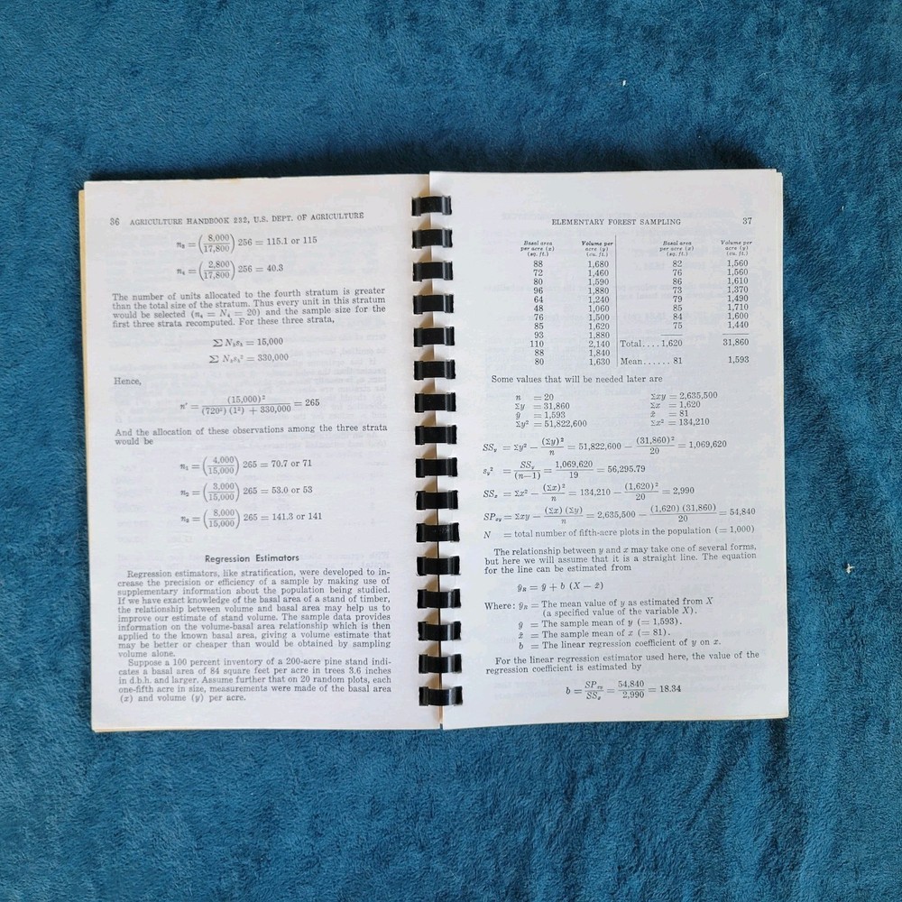 ELEMENTARY FOREST SAMPLING - ELEMENTARY STATISTICAL METHODS FOR FORESTERS