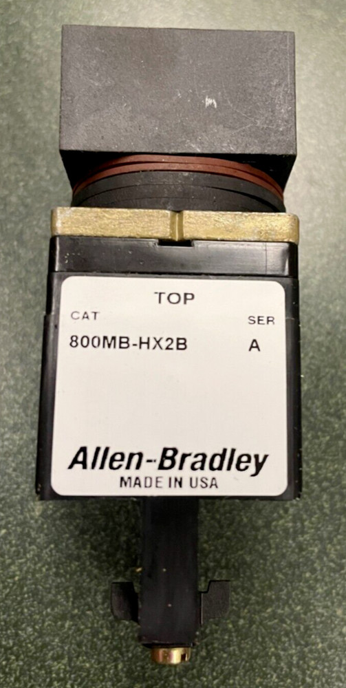 Allen Bradley 800MB-HX2B Sm. Square 2 Position Maint Selector Switch w/o Oper.