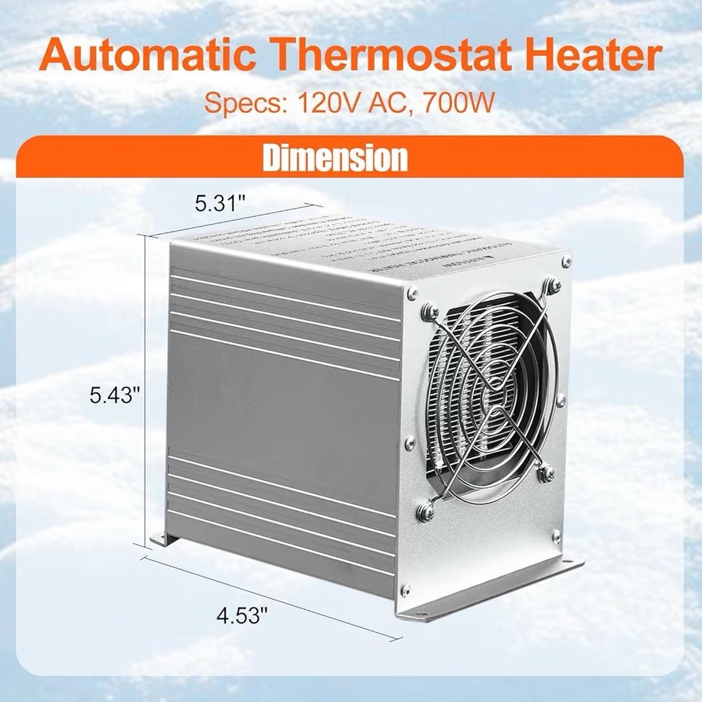 Boat Engine Compartment Heater 700W with Self-Regulated PTC Element and Water...