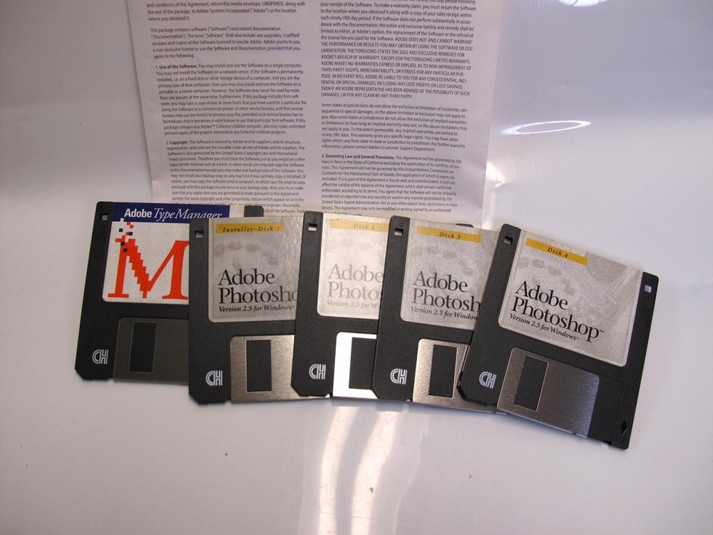 Adobe Photoshop Vintage software 2.5