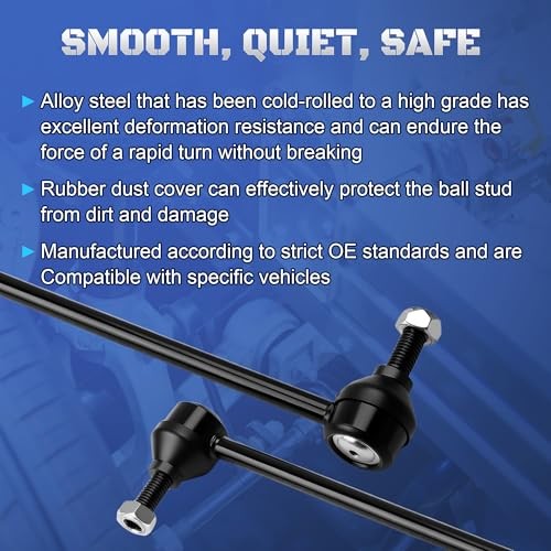 K80252 Front Stabilizer Sway Bar End Links Compatible with 2004-2012 Chevy