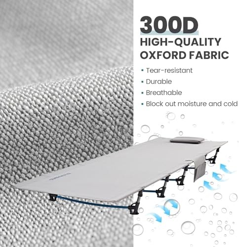 Ultralight Folding Camping Cot, Extra Long Backpack Lightweight Camping Cots