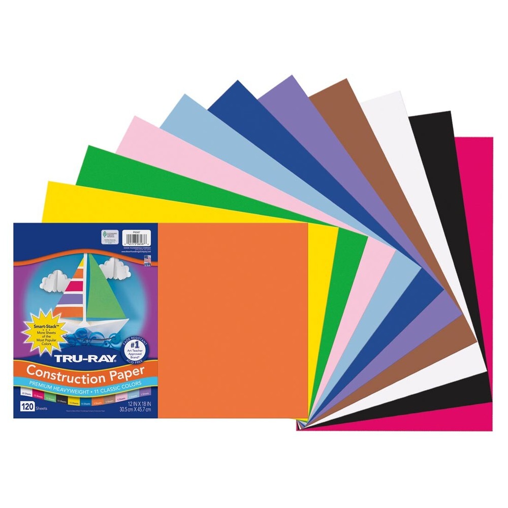 Tru-Ray Construction Paper 12x18" Smart-Stack Assortment