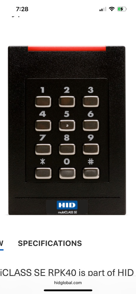 HID 921PTNNEK00454 RPK40 Multi-Technology Smart Card Reader