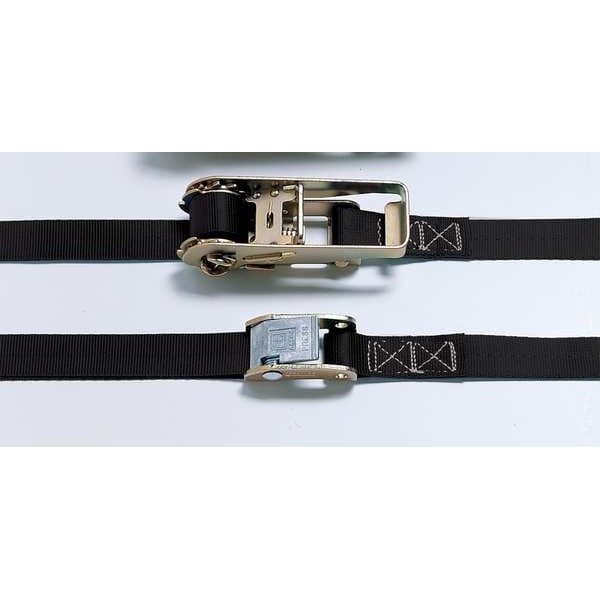 Lift-All 6A105 Tie Down Strap, Wire-Hook, Black