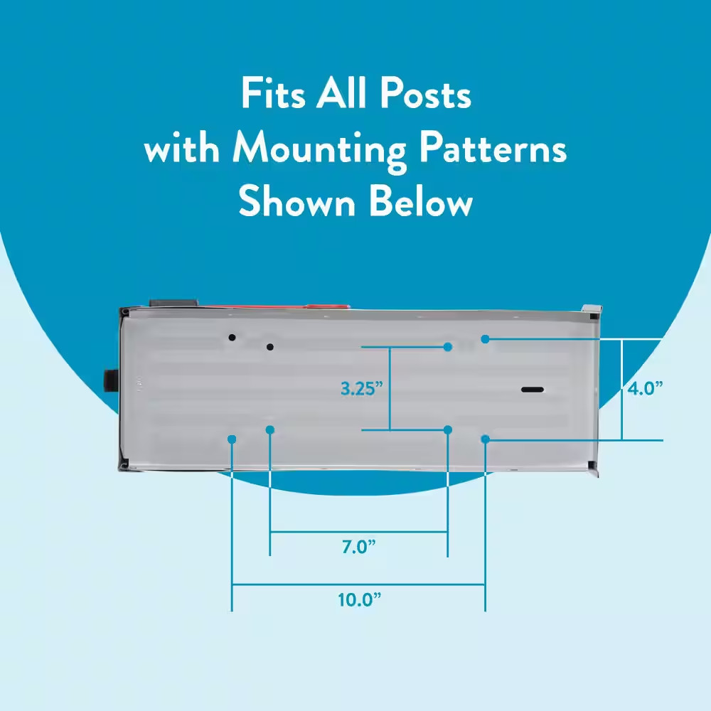 Architectural Mailboxes Grayson Medium Steel Post Mount Mailbox Gray ST1000AM