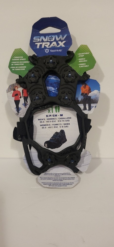 Snow Trax Adjustable Straps Ice Cleats Black Size Small Medium S/P/CH-M