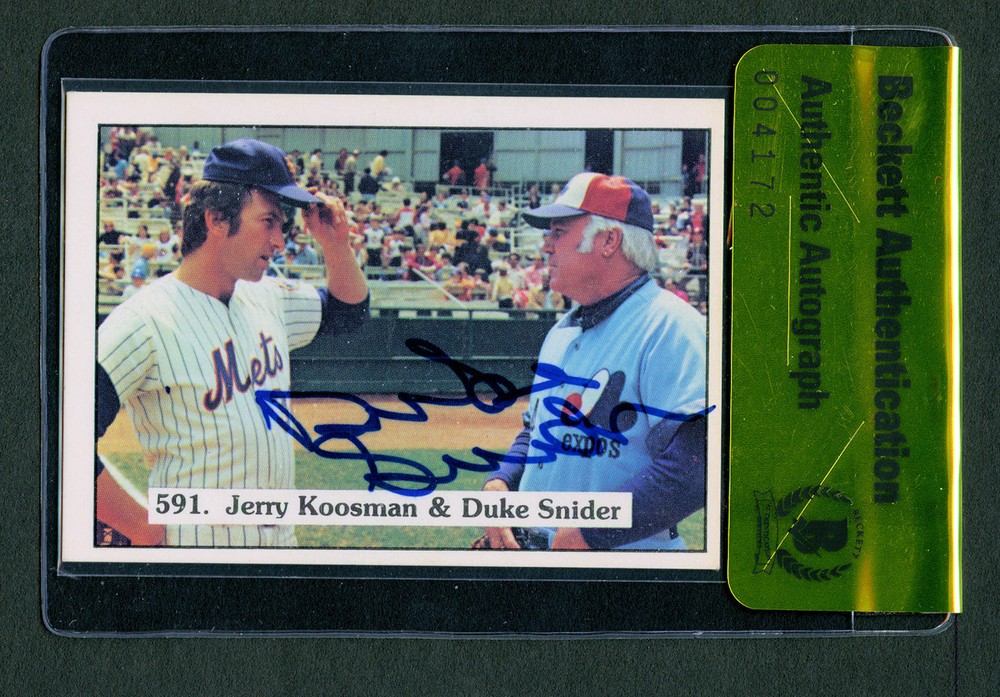 Duke Snider #591 signed autograph Checklist Card Beckett Authentication BAS
