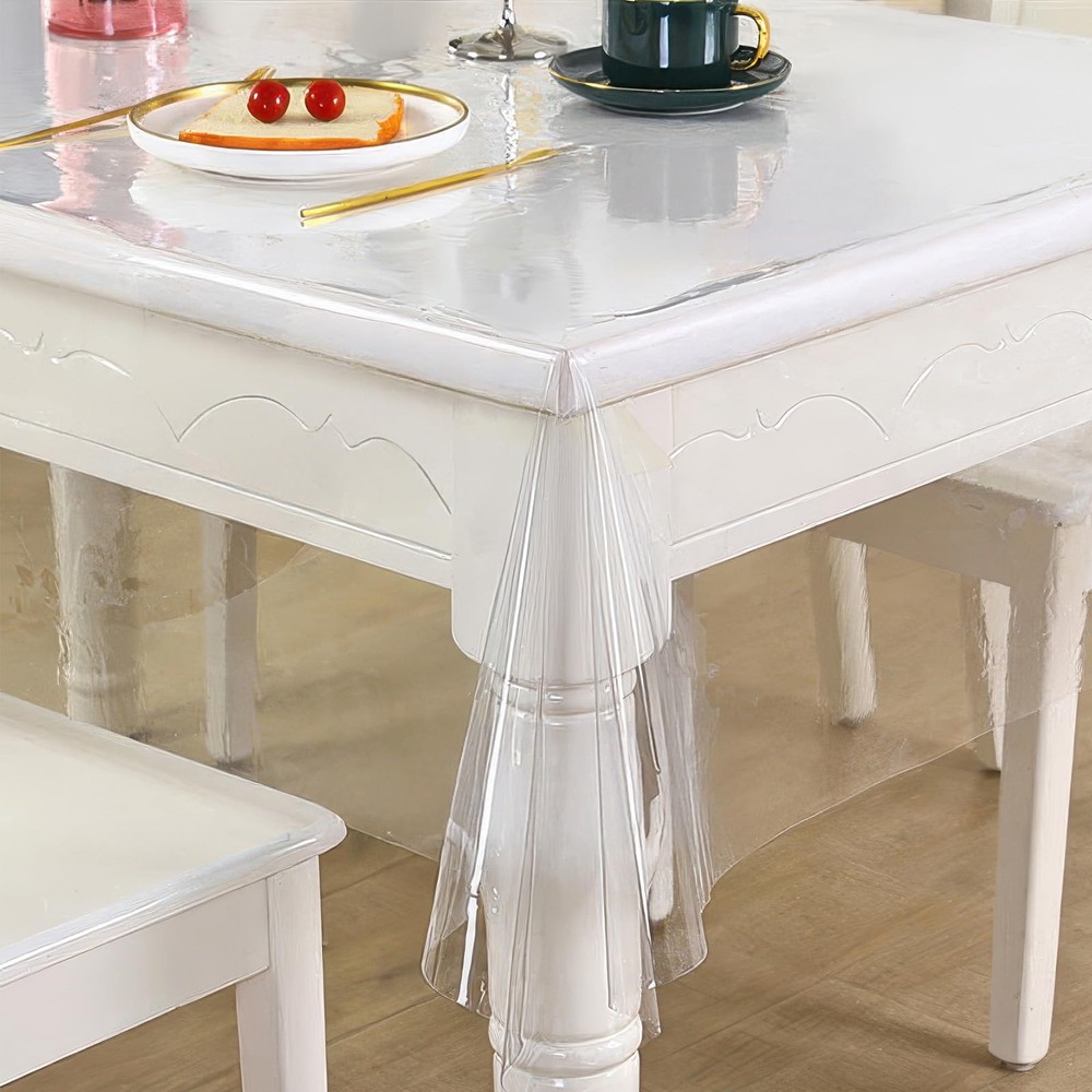 Protector de mesa rectangular transparente de 60 x 90 pulgadas  Impermeable