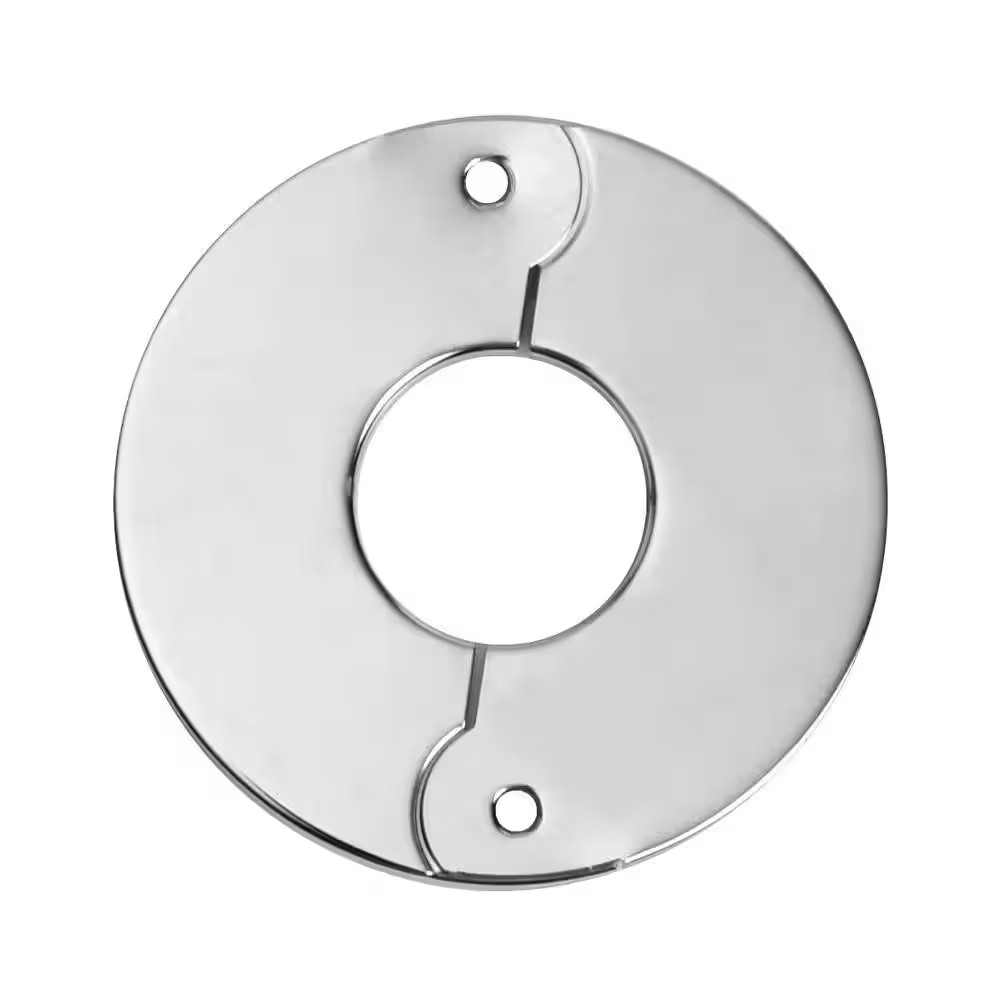 1 In. Chrome-Plated Steel Iron Pipe Size Split Flange Escutcheon Plate