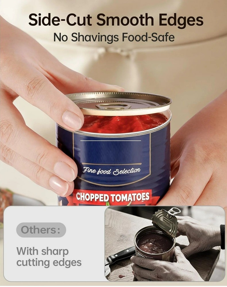 USB One-Button Automatic Rechargeable Electric Can Opener - Kitchen Gadget Gift
