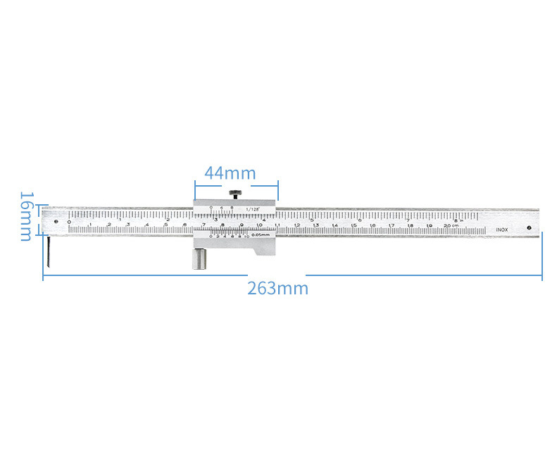 0-200mm Carbide Scriber Parallel Marking Gauging Ruler Marking Vernier Caliper