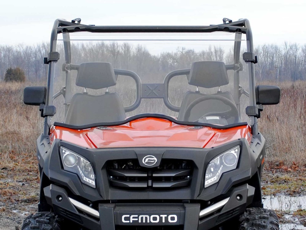 SuperATV CFMOTO UForce 500/ 800 Clear Scratch Resistant Full Windshield (2014+)