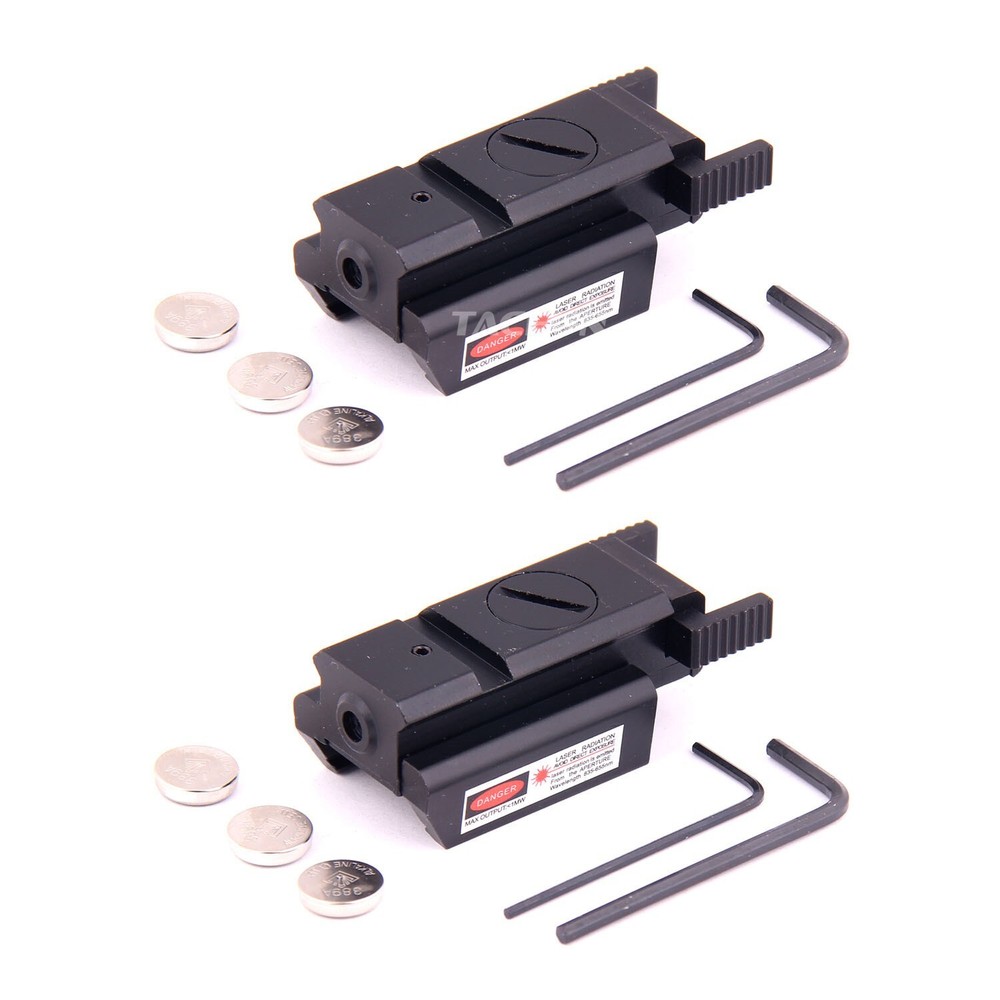 2pack Tactical Compact Mini Red Dot Laser Sight