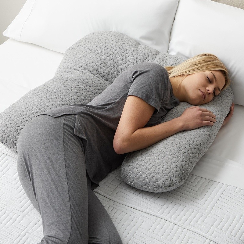 Wrap Around Oversized Pillow Antimicrobial Down Alternative Sleep Support New