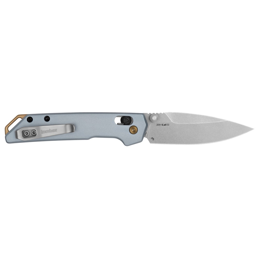 Kershaw 2051 Iridium EDC Mini 3" Folding Spear Point Plain Stonewashed D2 Steel