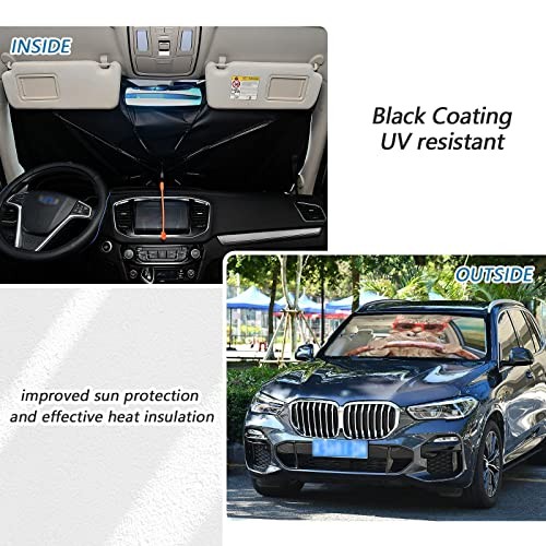 Fun Cute Cat Driving Windshield Sun Shade Umbrella Foldable Car Front multi 24