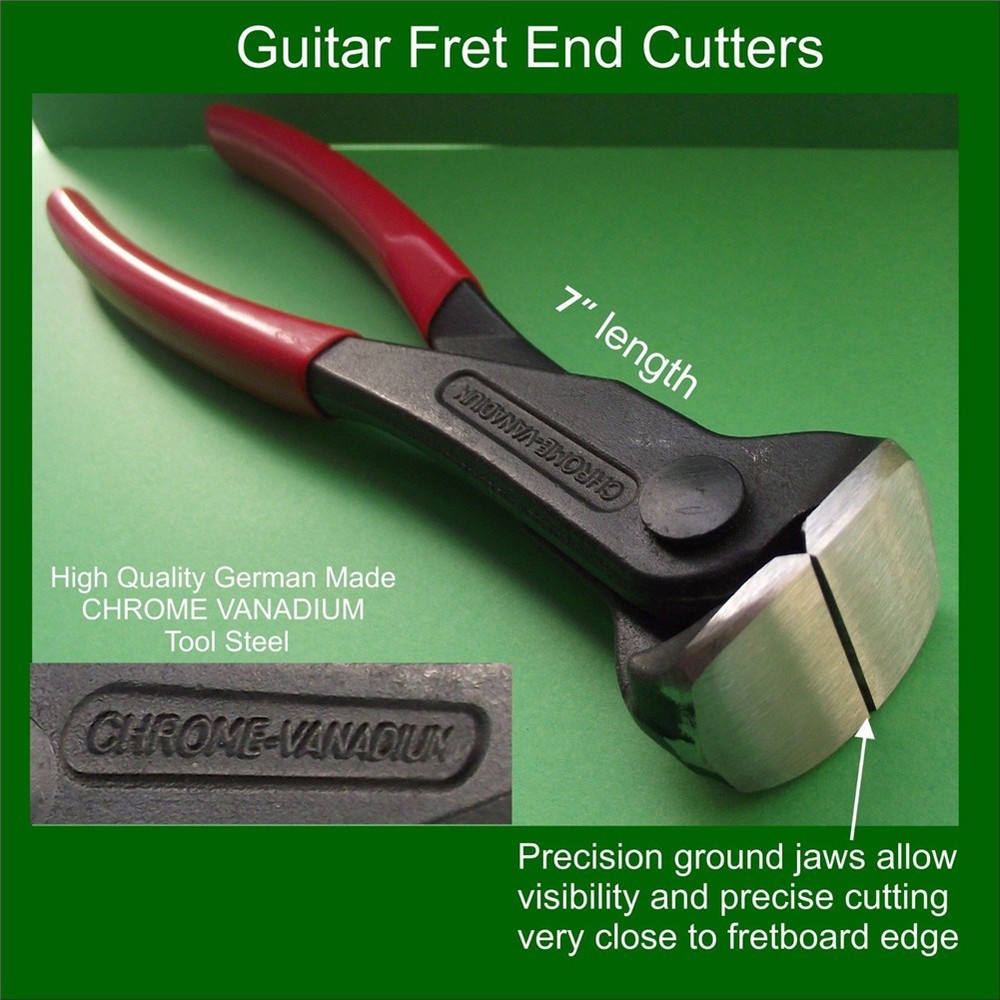 7in Guitar Fret Wire End Cutters Stainless Compatible Precision Luthier Tool K