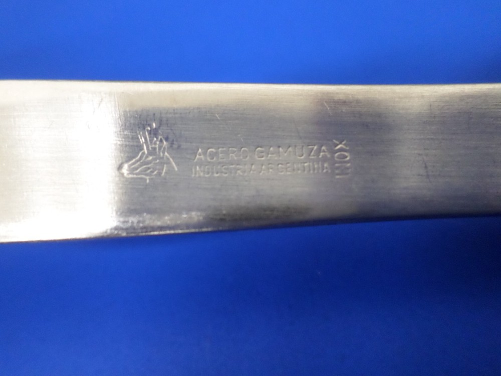 4 - Romulo Ruffini & Cia GAMUZA Outlined Scrolls Stainless Flatware DINNER FORKS