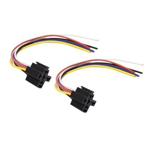 2 Pack Absolute SRS105 5-Pin 12 VDC Bosch Relay Socket Interlocking Style