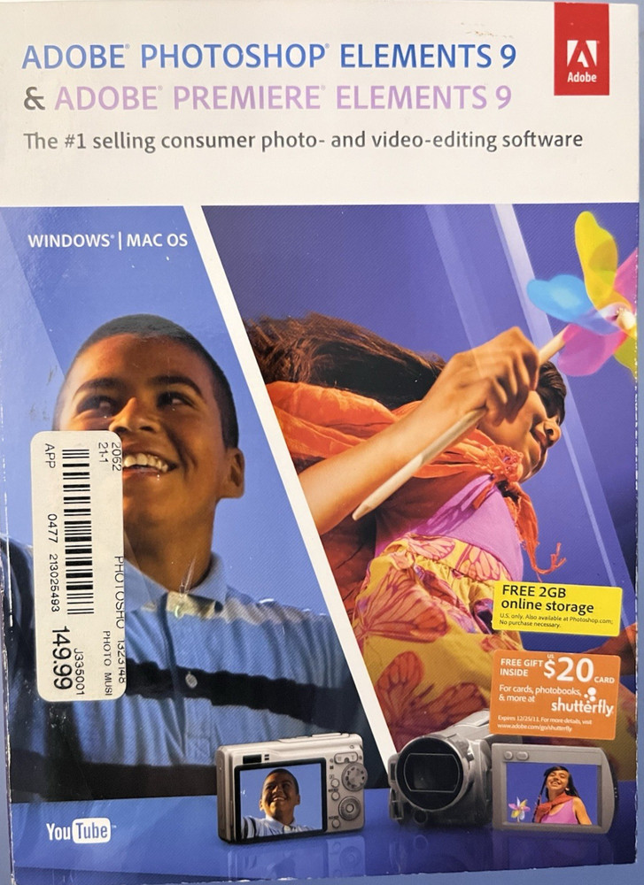 Adobe Photoshop Elements 9 & Adobe Premiere Elements 9 Sealed