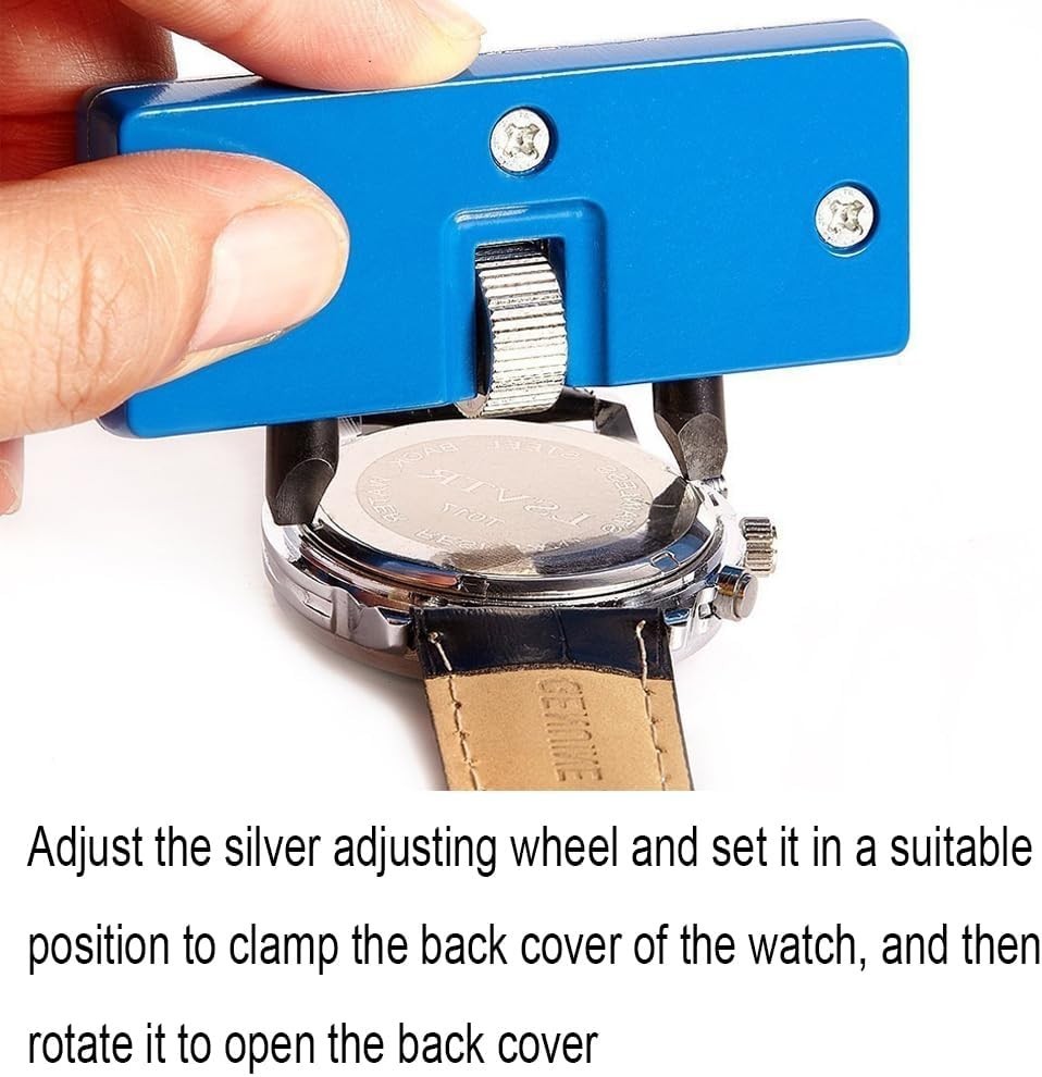 Compact Stainless Steel Watch Case Back Remover Tool – Adjustable Wrench