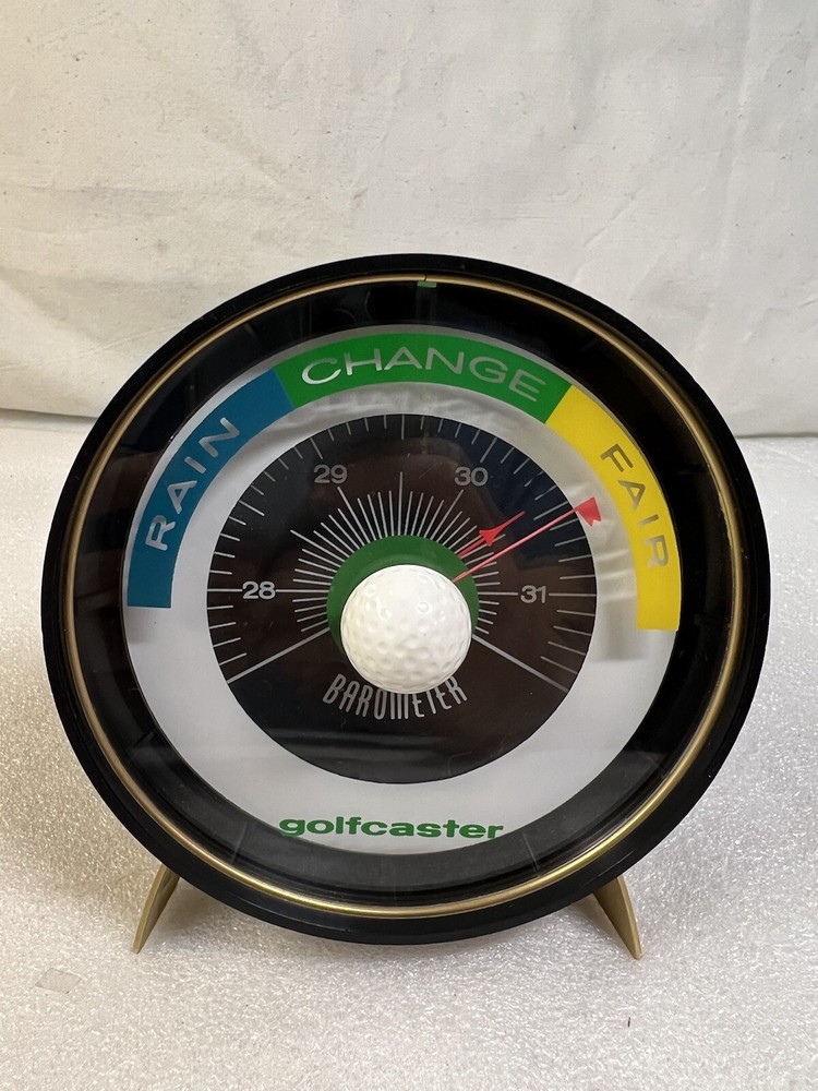 RARE VINTAGE REMEMBRANCE USA GOLF GOLFCASTER BAROMETER