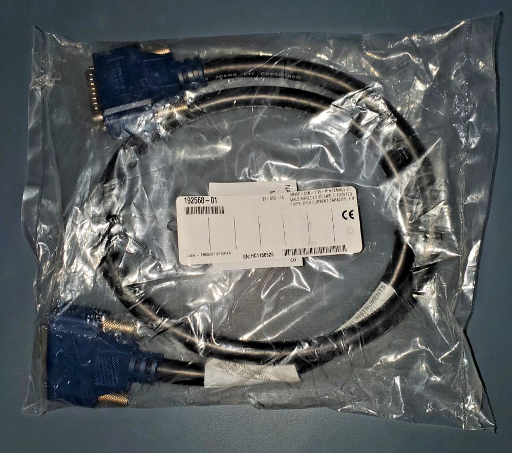 National Instruments 1 Meter I/O Cable 192568-01 (DB25M-DB25F)