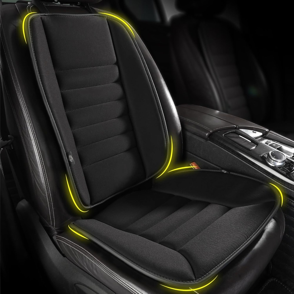Car seat cushion with lumbar back support memory foam