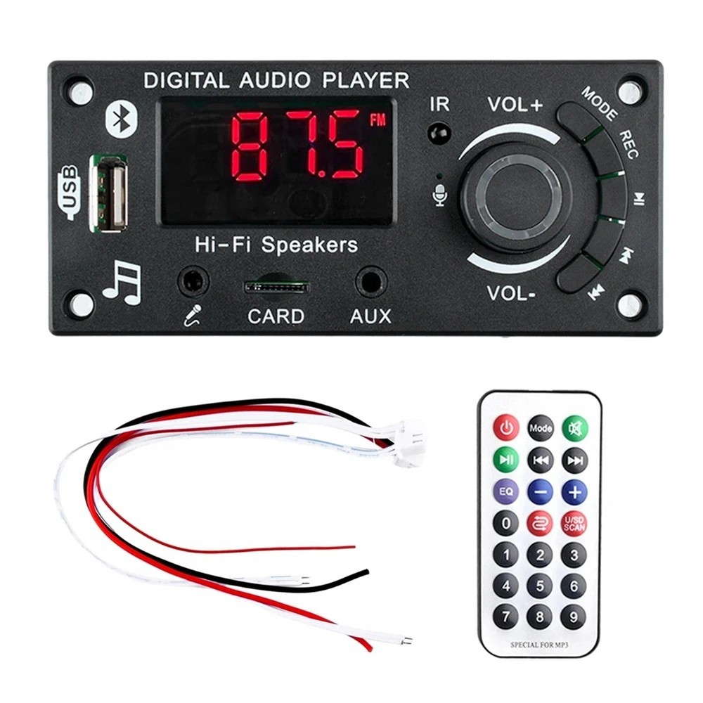 2x50W 100W Amplifier Bluetooth 5.0 MP3 Decoder Board DIY Car MP3 Player USB5644