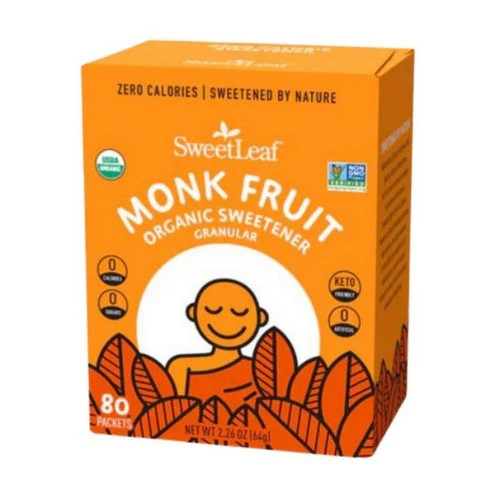 Monk Fruit Organic Sweetener Granular 80 Count